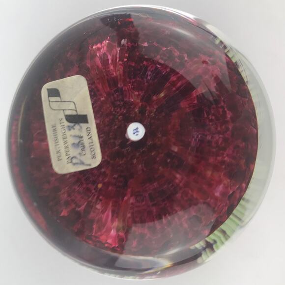 Perthshire PP30 1976 Millefiori Star Shaped Twist Ruby Vintage LE Paperweight - Picture 3 of 13